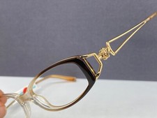 Versace Brille Damen Braun Gold Oval Eckig V82 Vollrand Medusa