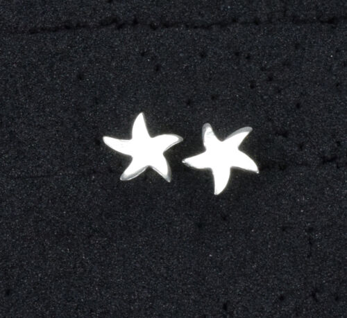 925 Solid Sterling Silver Plain Star Style Stud Earring e289 - 第 1/3 張圖片