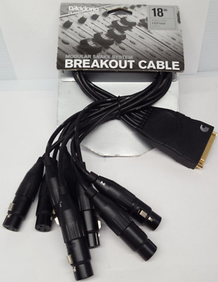 NEW  D'Addario PW-XLRFB-01 Modular Snake System 18'' Breakout Cable 8-XLR Female