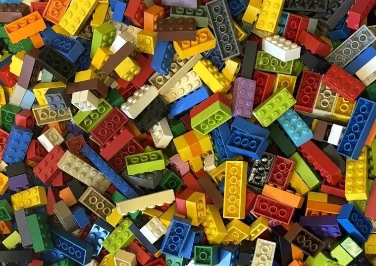 Lego ONLY BRICKS BLOCKS Bulk Lot Of 100 2x2 2x3 2x4 2x6 2x8 ++ Random selection - Image 3 of 3
