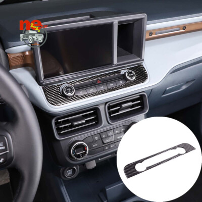 Carbon Car Emergency Warning Light Switch Frame Trim For Ford Maverick 2022-2023