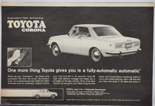 1969 Toyota Corona Coupe FullyAutomatic Vintage Print Ad