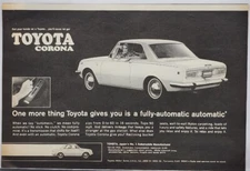 1969 Toyota Corona Coupe FullyAutomatic Vintage Print Ad