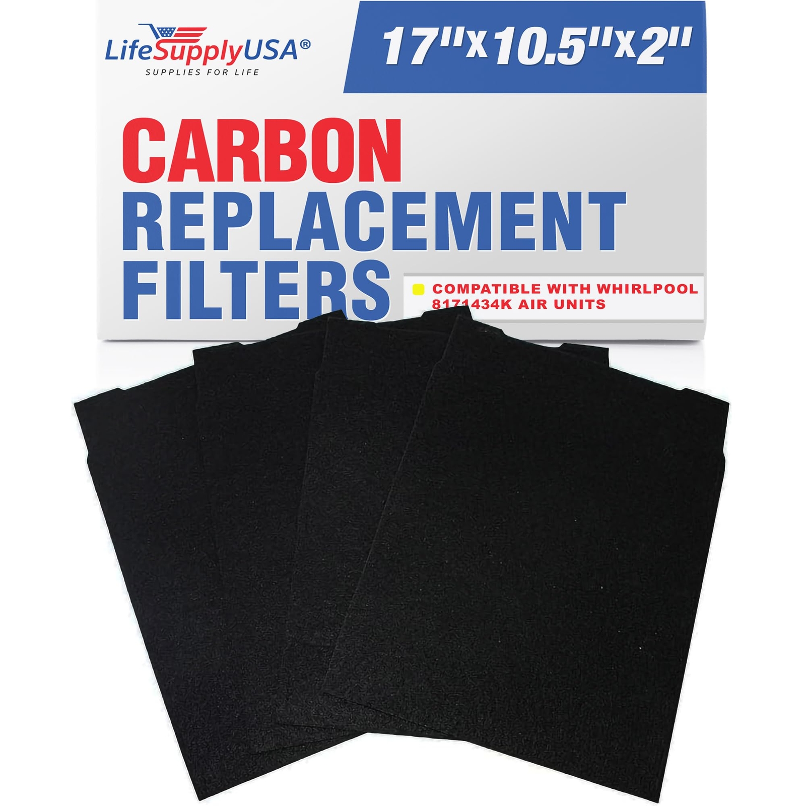 LifeSupplyUSA Carbon Pre-Filter Replacements Compatible with