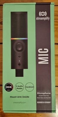 Streaming Mikrofon mit Arm, Entkopplung und Pop Filter