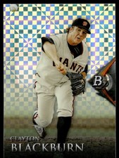 2014 Bowman Platinum #BPCP49 Clayton Blackburn Chrome Prospects X-Fractors Card