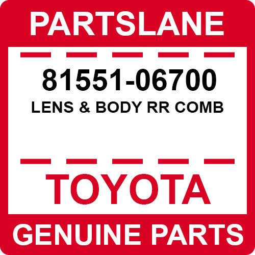 8155106700 Toyota OEM Genuine LENS & BODY RR COMB eBay