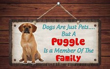 220HS Puggle Is A Member Of The Family 5"x10" Aluminum Hanging Novelty Sign
