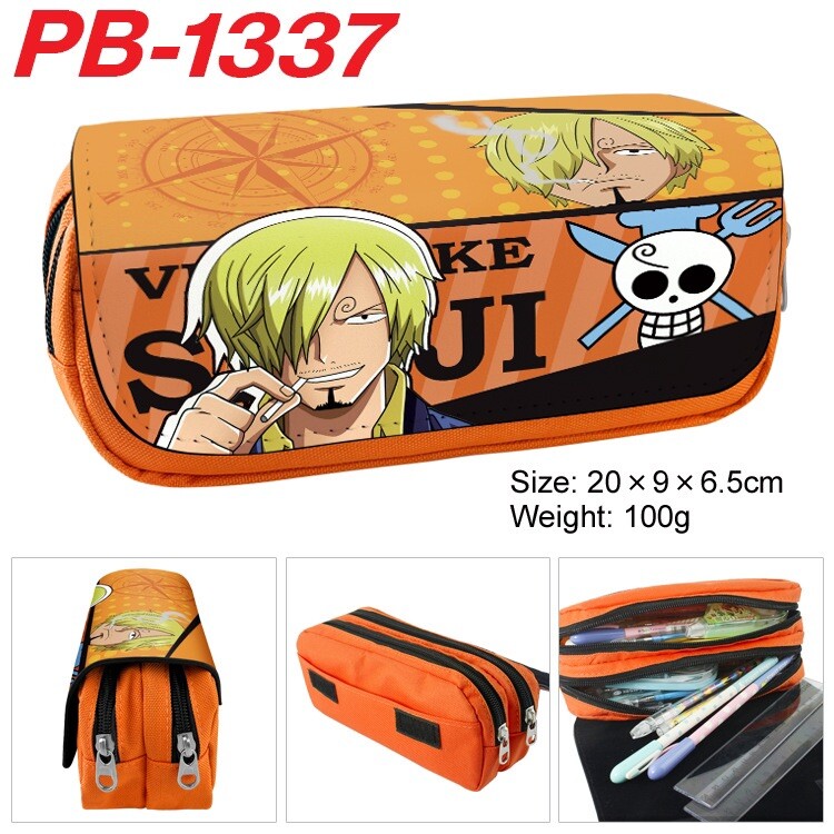 One Piece Anime Pen Pouch Canvas Stationery Box Kid School Pencil
