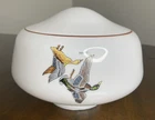 Vintage Mallard Duck Light Shade Glass Milk White Ceiling Fan Bird Cabin Lodge