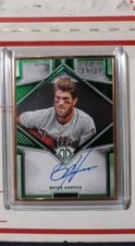 Bryce Harper 2019 Topps Transcendent Gold Framed Green Auto Autograph 07/15 RAW