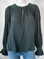 Velvet by Graham and Spencer May Top Cotton Green Size Large