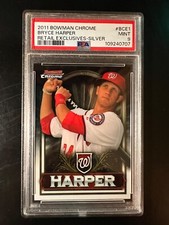 2011 Bowman Chrome Bryce Harper Exclusive #BCE1S Bryce Harper Silver MINT PSA 9 