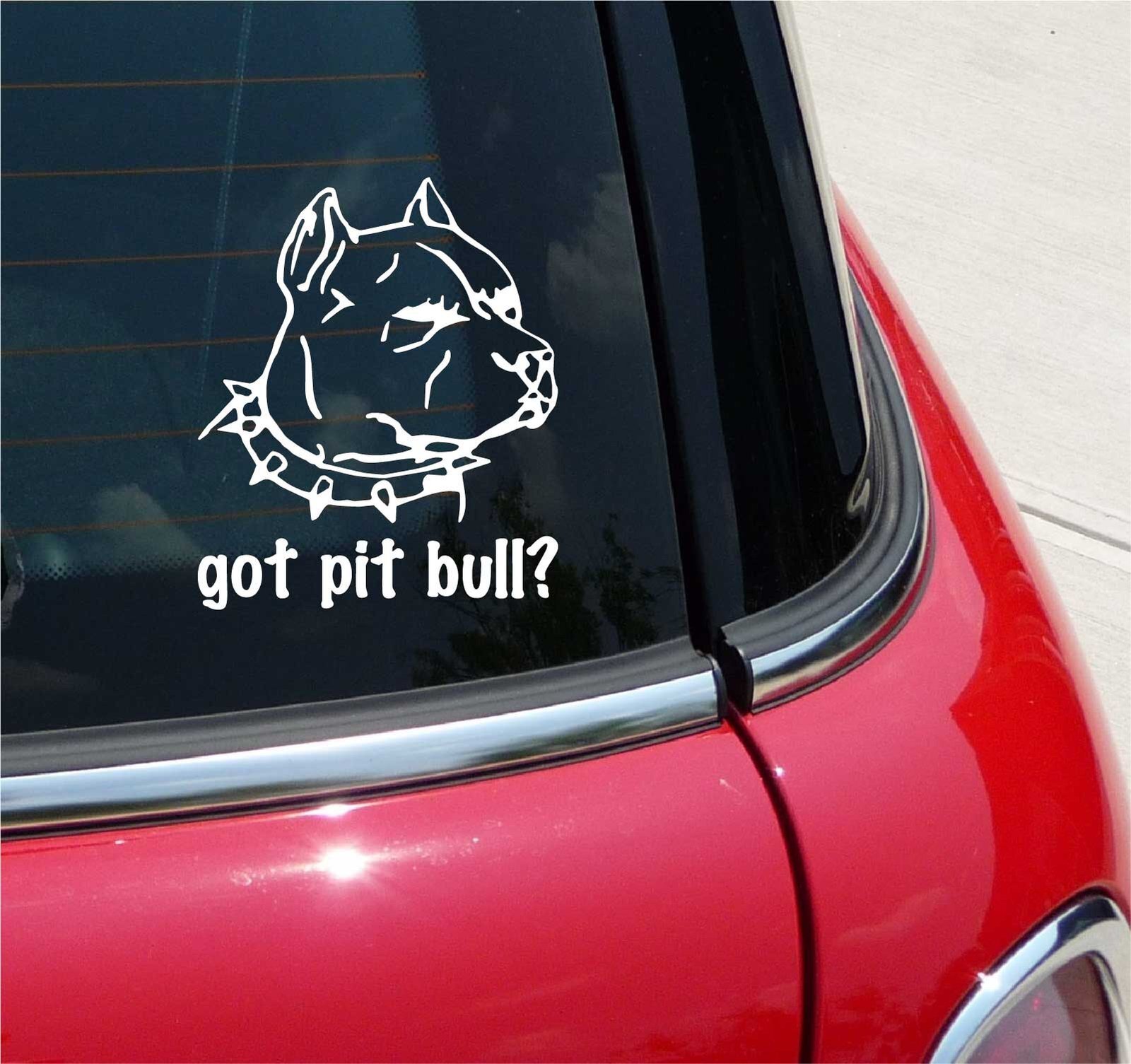 GOT PIT BULL? FACE PIT BULLS PITBULL DOG GRAPHIC DECAL STICKER ART CAR WALL