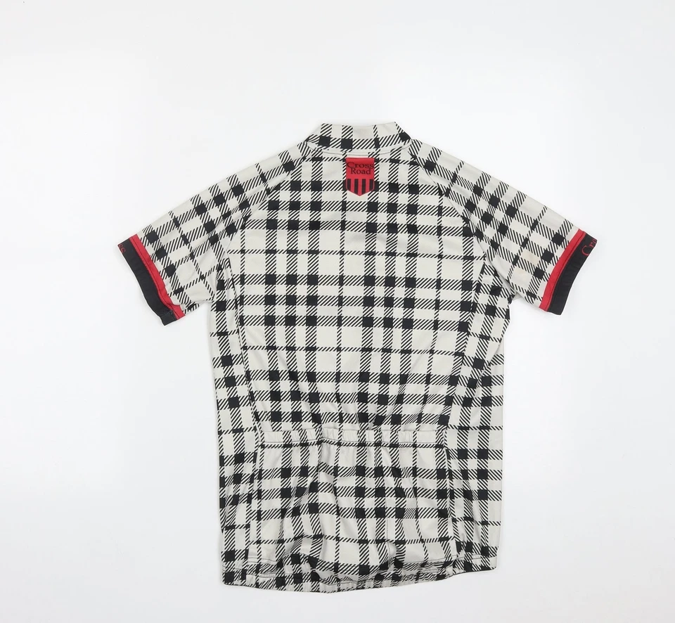 FIXGEAR Mujer Multicolor a Cuadros Poliéster Básico Camiseta Talla L Halter con Cremallera Foto 2 de 4