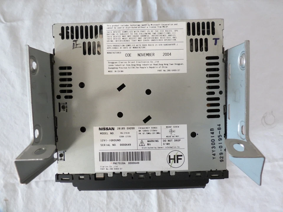 06-07 2006-2007 Infiniti m35 m45 Unidad Receptor de Radio Estéreo Módulo Reproductor de CD Foto 2 de 4