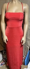 Wild Fable Women's XL Dress ,Red Lace-Up Back ,Maxi Bodycon