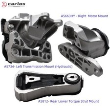 3Pcs Engine Motor & Transmission Mounts Set F...