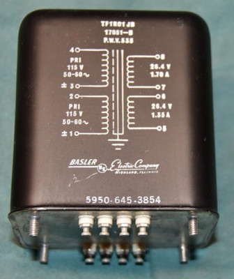 Basler Electric TF1RO1JB Transformer 115 VAC Primary  & 26.4 VAC Secondary X 2