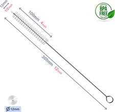 Straw Cleaner Brush Extend 12 Inch Extra Wide 12Mm Diam Pipe Cleaners Extra L...