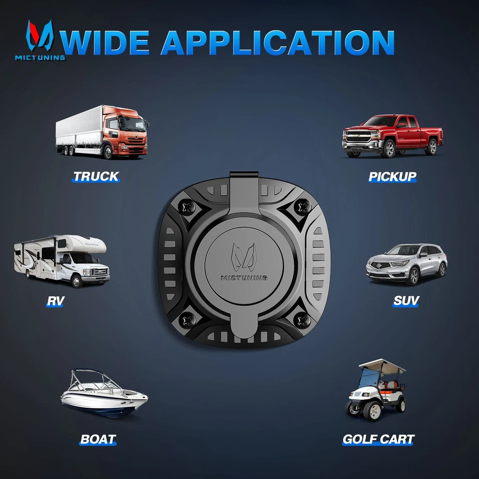 Plugue de porta CA 20Amp 125V, 5 em 1 RV Shore plugue de entrada de energia adaptador T-B com serra de furo - Imagem 3 de 4