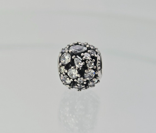 Authentic Pandora Silver Sparkling Round Openwork Charm