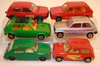 6 Vintage 1960's-1980's Matchbox / Majorette Cars COOPER / M.G. / VW / RENAULT