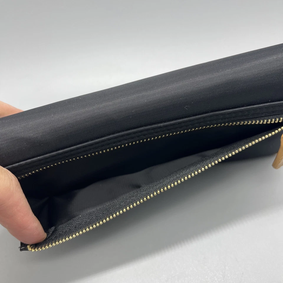 Бумажник женский Samantha коричневый черный нейлон для путешествий без ремня хорошее состояние б/у - Изображение 4 из 4