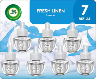 Plug in Scented Oil Refill, 7 Ct, Fresh Linen, Air Freshener, Essential Oils