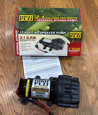 High Flow Gold Series 2.1 Gallons Per Minute 12 Volt Diaphragm Pump
