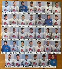 1985-86 Nordiques Québec Postcard 34/34 Anton and Peter Stastny, Goulet, Hunter.