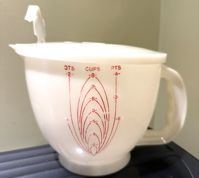 Vintage Tupperware Mix N Store 8 Cup Measuring Batter Bowl #500 With Lid Clean 