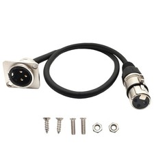 1 PCS 2FT XLR Patch Panel Cable Male Female Mount Pass Through Stage Box