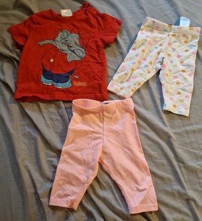Mädchen Bekleidungsset Gr.74 Leggings 2 Stück und Tshirt
