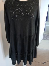 Yours Size 14 Black Short Smock Dress/Top