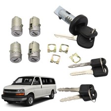 For Chevy Express Van 2010-2014 Ignition 4 Door Lock Cylinders W6 Keys