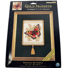 NOS 2001 Dimensions Gold Nuggets Graceful Butterfly Cross Stitch Kit 35058