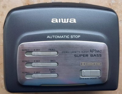 AIWA Walkman portable Musikcasette Player AP1Mk2 SuperBass Dolby Kassettenplayer