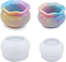 2Pcs Jar Resin Mold Bowl Silicone Mold Box Epoxy Mold DIY Casting Mold for Mini