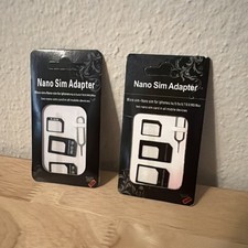 Nano sim card adapter kit set of 2 nano to micro  standard sim converter kit