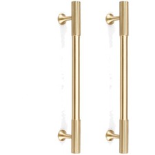 Modern Brass Cabinet Pulls Set - 4pcs 6-1/4" Hole Centers