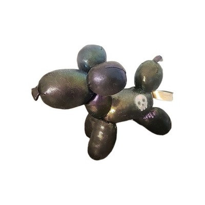 Purple Iridescent Balloon Dog Plush Stuffed Animal 8  Used Has Some Fuzzies! 