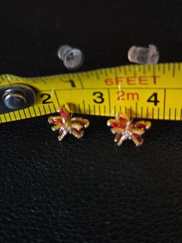 Zierlicher Seestern Ohrstecker 18k über Messing - Bild 3 von 4