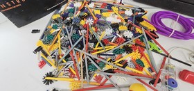 K'NEX Black Box Hard Carry Case  filled with Knex, Motor & Instructions As Is 