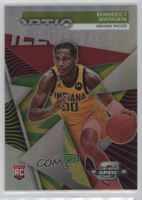2022-23 Panini Contenders Optic Illusion Bennedict Mathurin #15 Rookie RC rf2