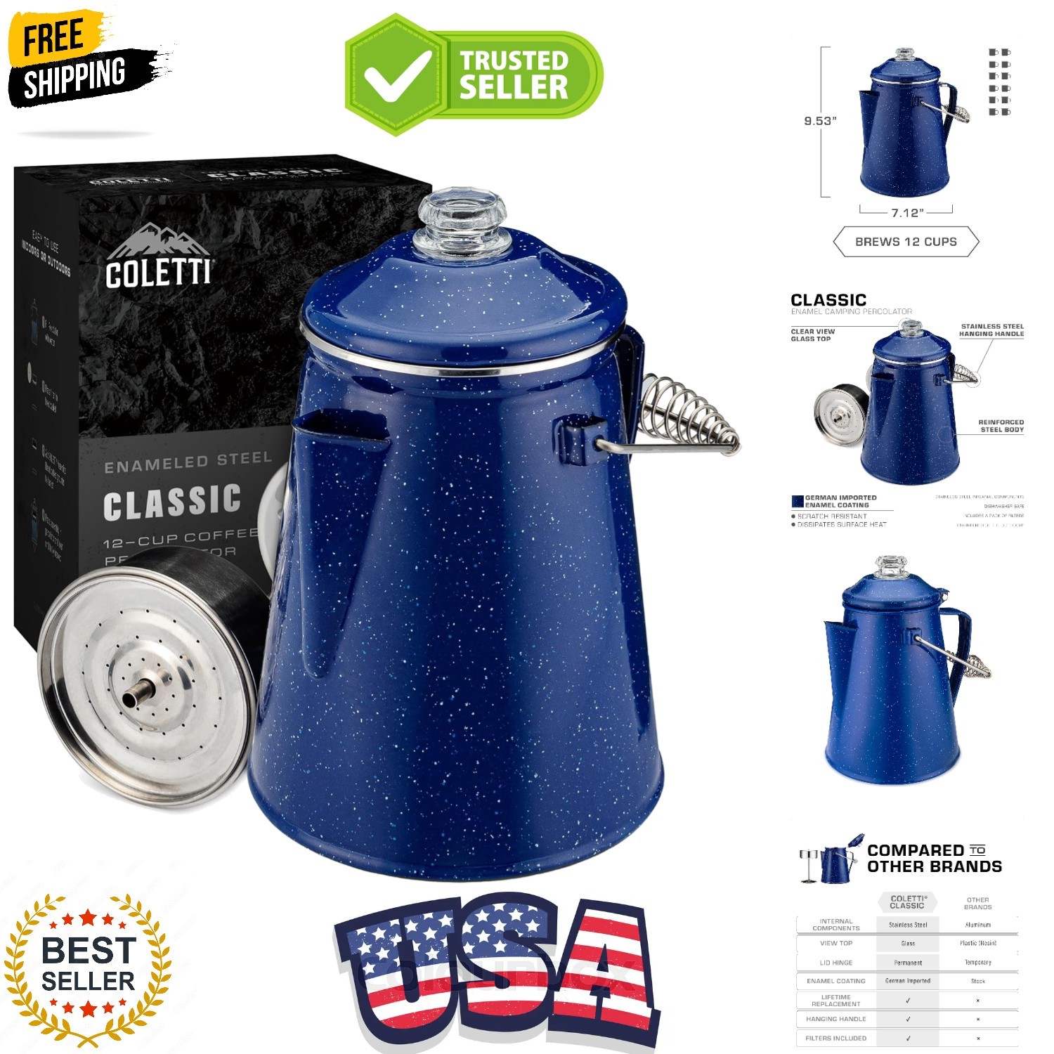 Classic Percolator Coffee Pot — The Most Nostalgic Camping Coffee Pot, Now Mo...