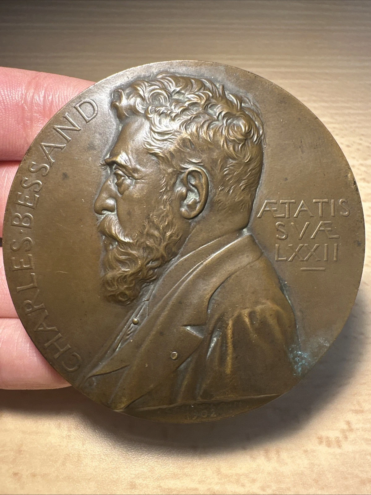 Médaille Charles Bessand 1902 En Bronze