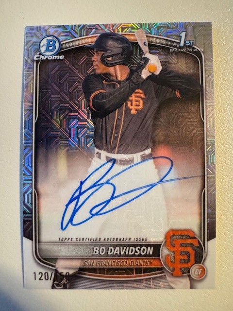 2025 Bowman Chrome 1st Bo Davidson HTA Refractor Auto /150 #CPA-BD