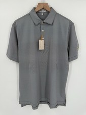 NEW Peter Millar Summer Comfort Polo Shirt Men  s Medium Black White Stretch Golf