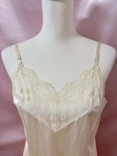 Vintage 1970s Vanity Fair Lace Slip Lingerie Dress USA